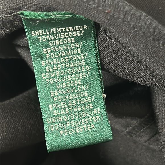 Lauren Ralph Lauren Women’s 14 Sleeveless Black Cream Mid Length Straight Dress - Picture 9 of 10